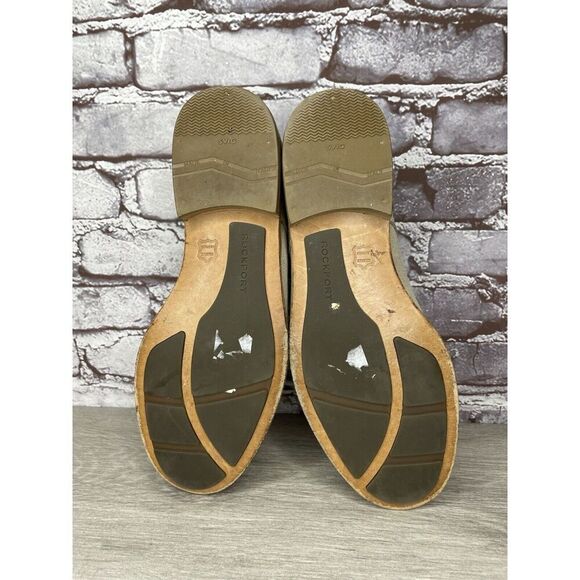 Rockport Adiprene Light Taupe Leather Cap Toe Oxfords Lace Shoes Men Sz 8.5M  US - Picture 8 of 16